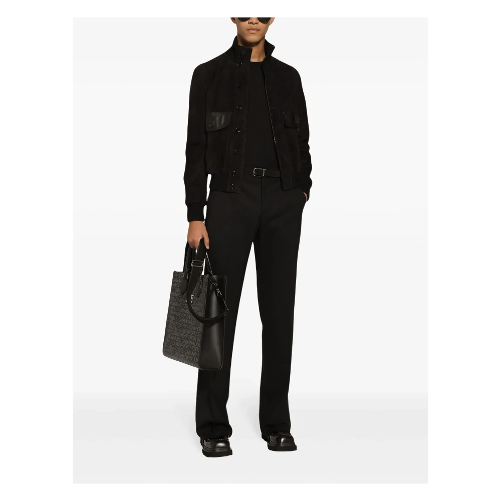Dolce & Gabbana Zwarte Jas Black Heren