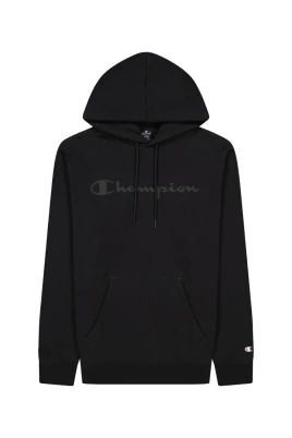 Svart Pro Script Logo Hoodie