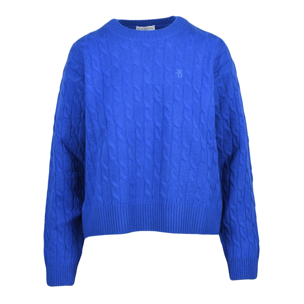 Ballantyne Donna Blu - Pullover Intrecciato Girocollo - Knitwear - L
