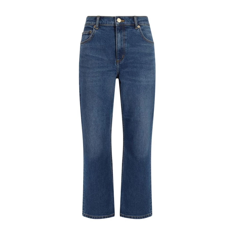 Flared Cropped Jeans Five-Pocket Style