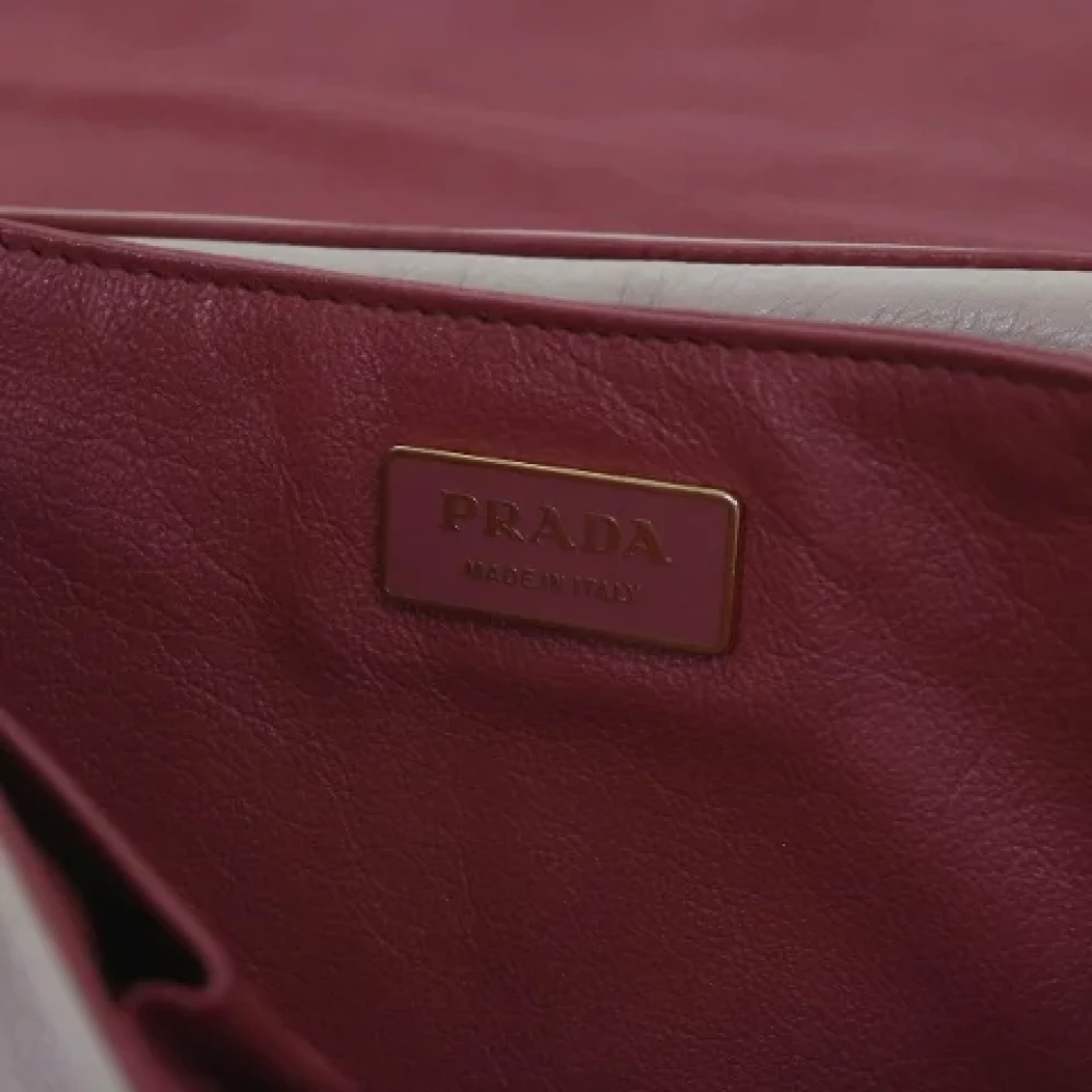 Prada Vintage Pre-owned Leather shoulder-bags Pink Dames