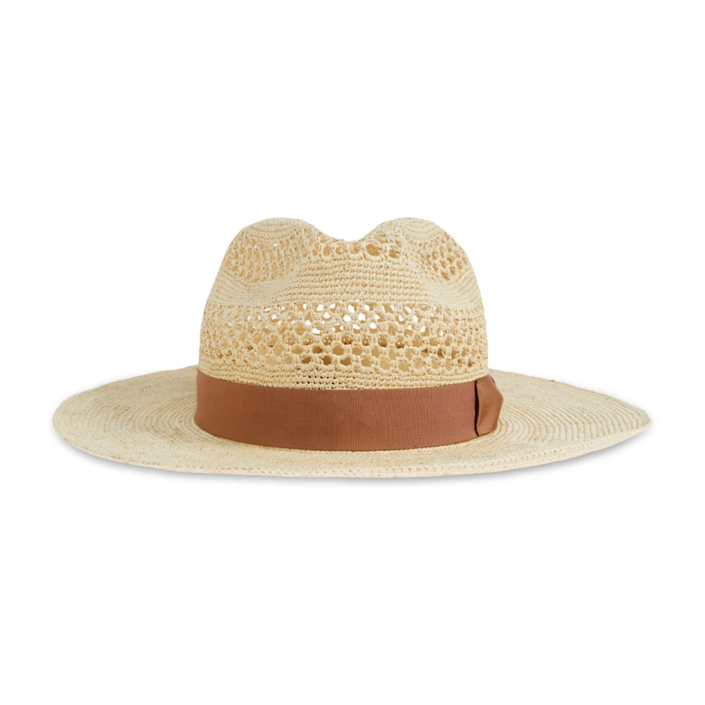 Giorgio Armani Men's Beige Straw Hat