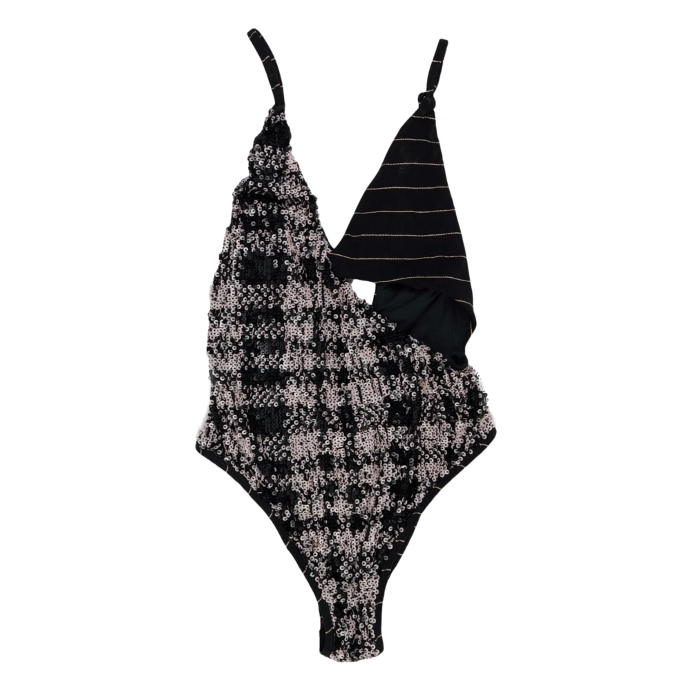 Me-Fui Women's Black Sea Monokini Lycra Ribbed Slip - Swimsuits - M - Swimwear
