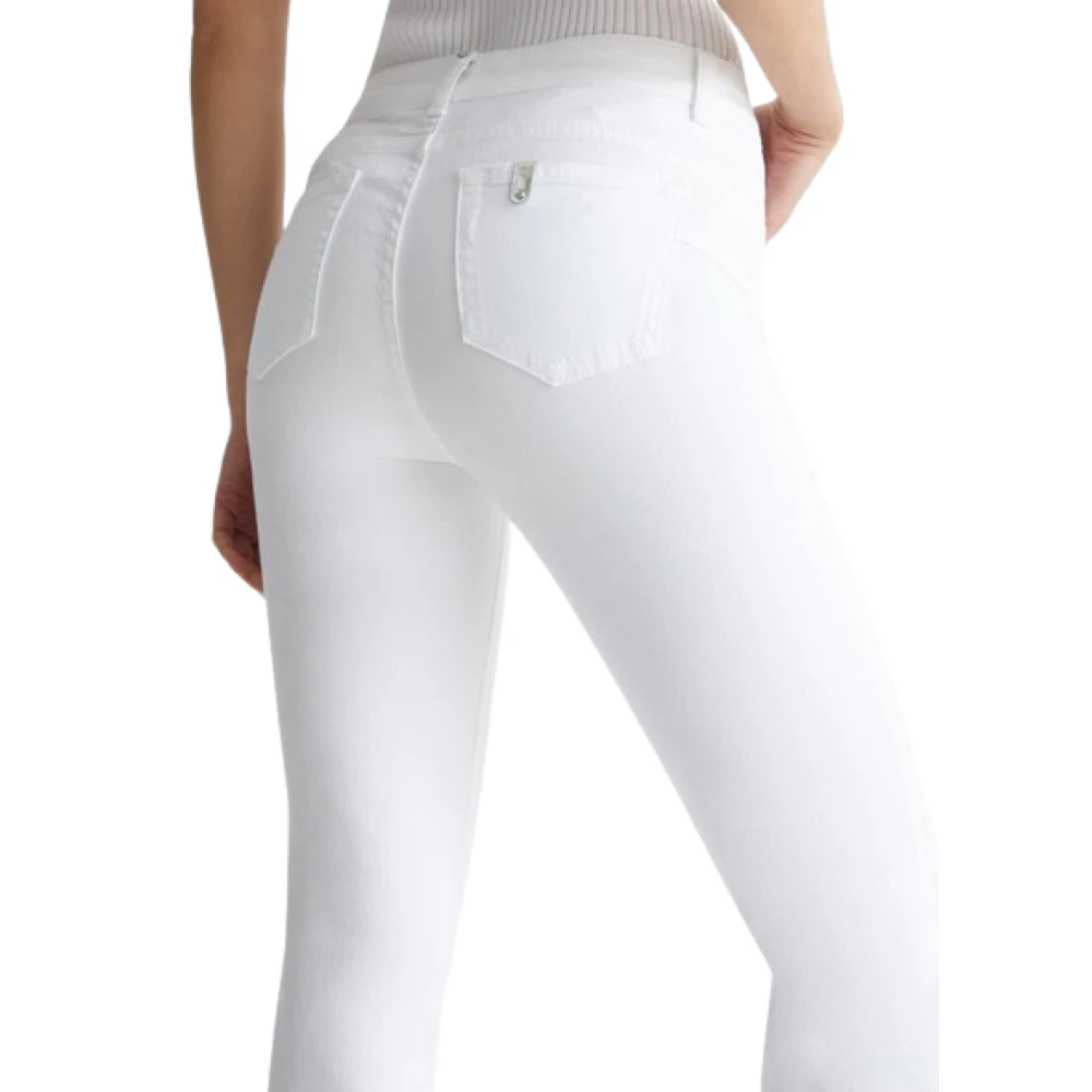 Liu Jo Hoge Taille Skinny Jeans Bianco White Dames