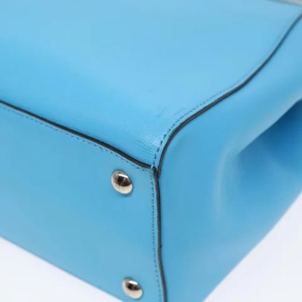 Fendi Vintage Pre-owned Leather handbags Blue Dames