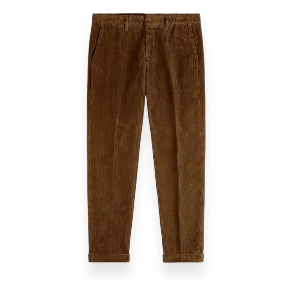 Fay Velvet Capri Broek met 500 Strepen Brown Heren