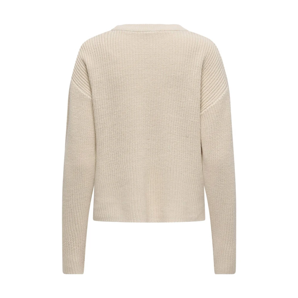 Only Luna Pullover Gebreide Trui Beige Dames