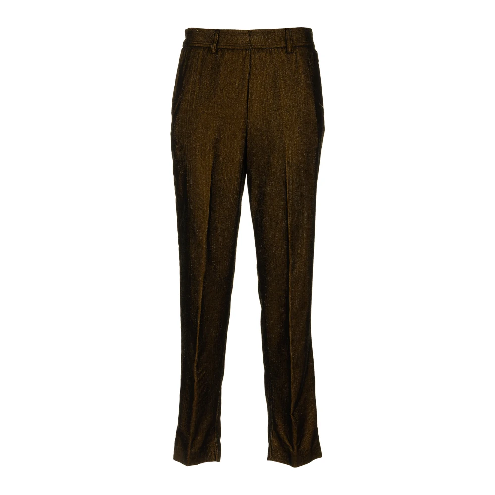 Momoni Stijlvolle Groene Broek Brown Dames