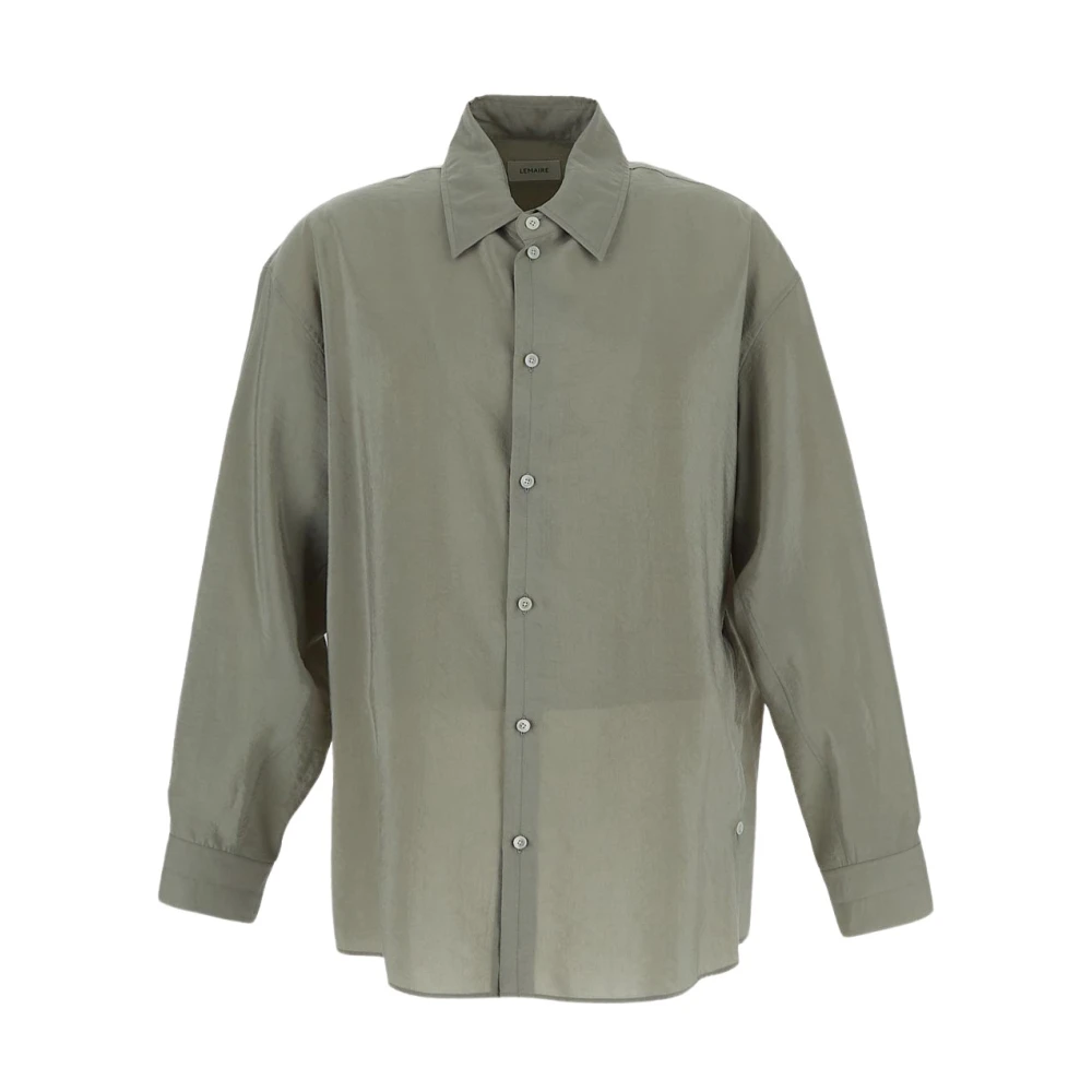 Lemaire Klassieke Witte Button-Up Overhemd Gray Heren