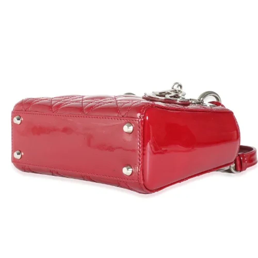 Dior Vintage Pre-owned Leather dior-bags Red Dames