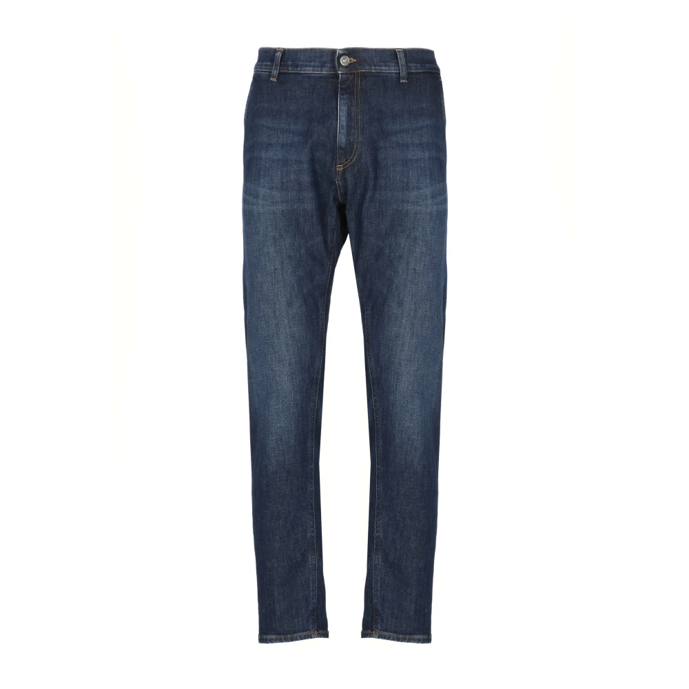 Dondup Mannelijk Blauw Jeans Heren, W35, Katoen, E Katoenen Broek Met Zakken