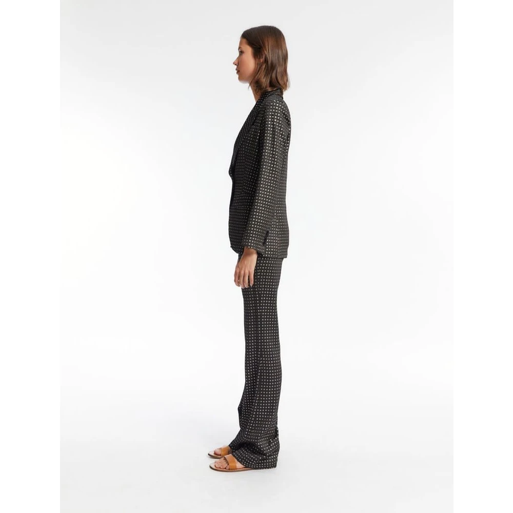 Ines De La Fressange Paris Gaelle zwart geborduurd jasje Black Dames