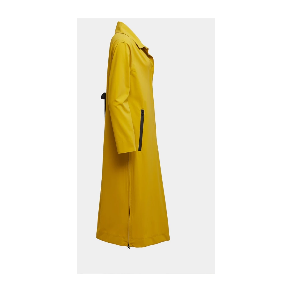 Stutterheim Matte Lange Regenjas met Aqua-Guard Zakken Yellow Dames