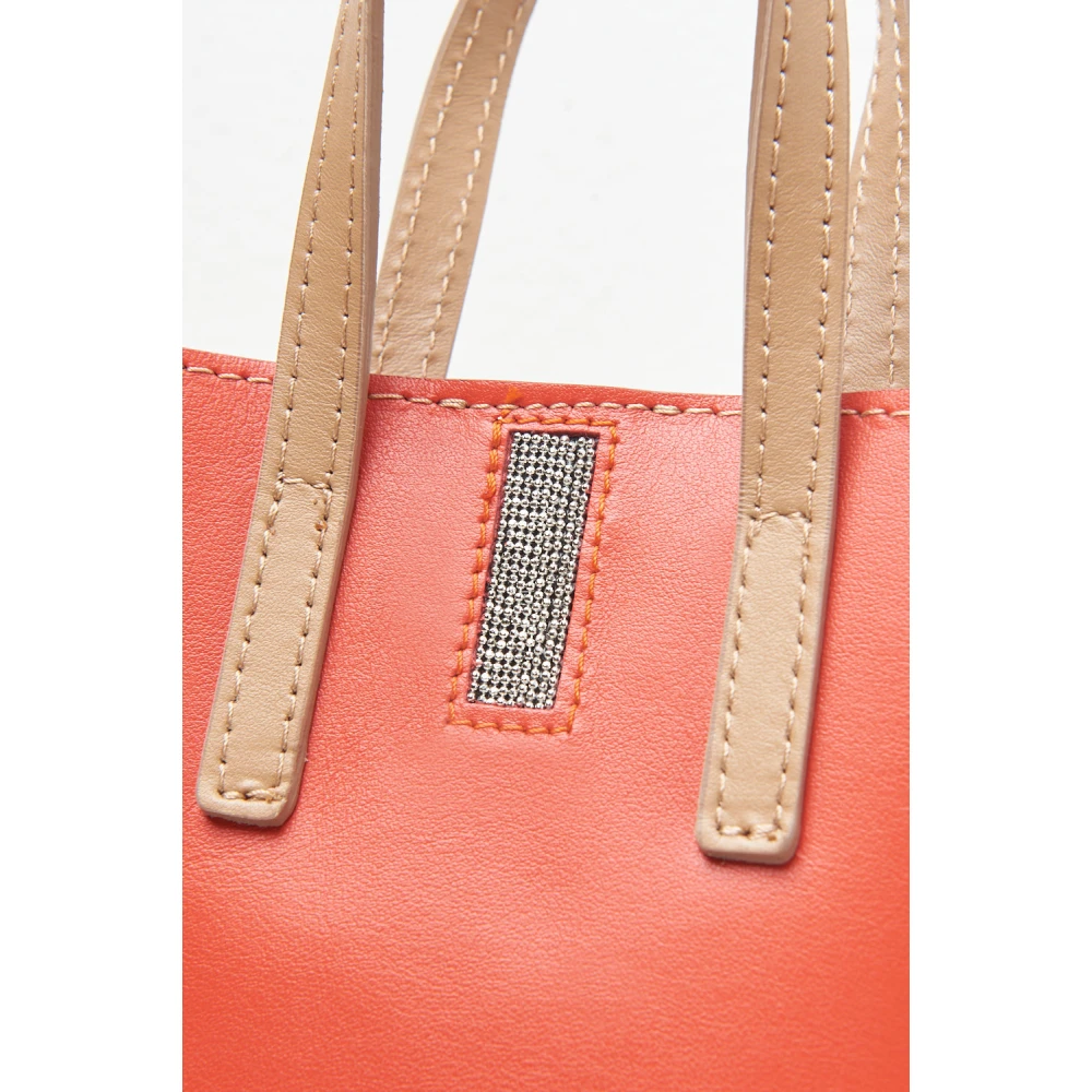 PESERICO Echt lederen micro-telefoontas Red Dames