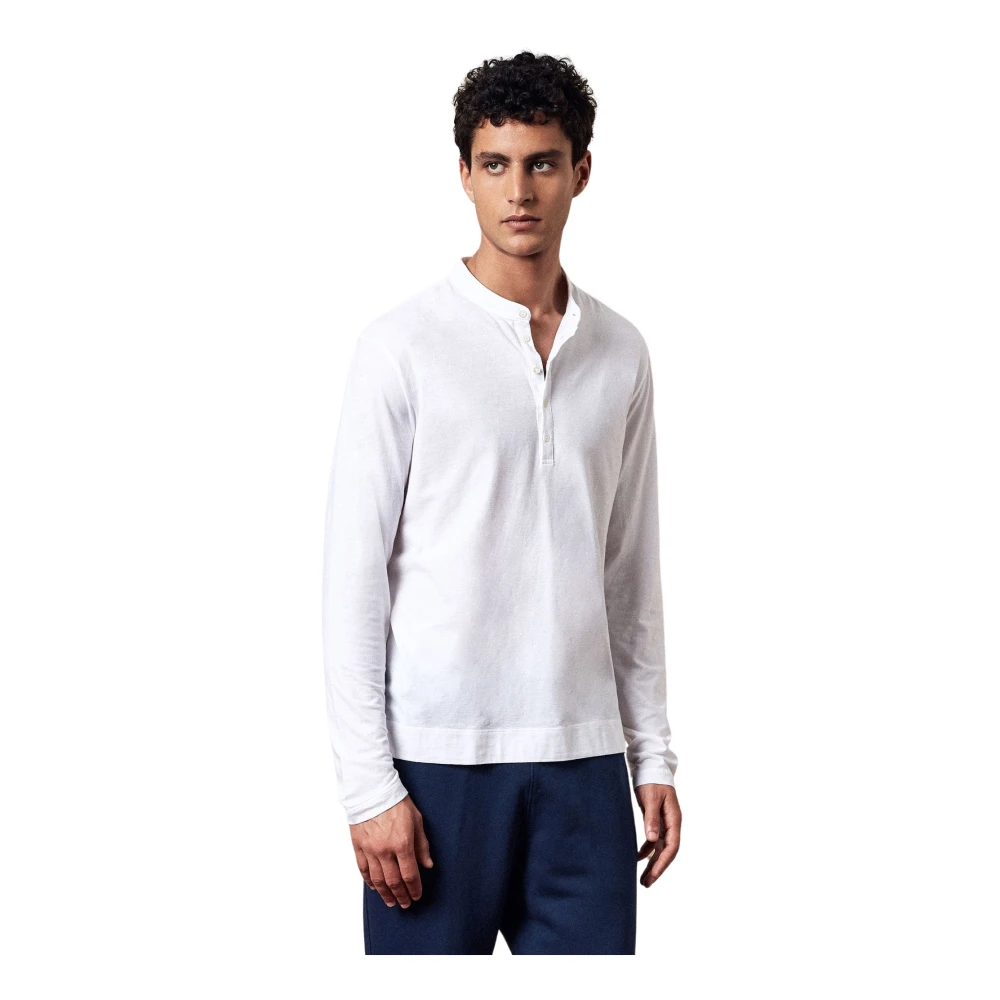 Massimo Alba Hawai Longsleeve T-shirt White Heren
