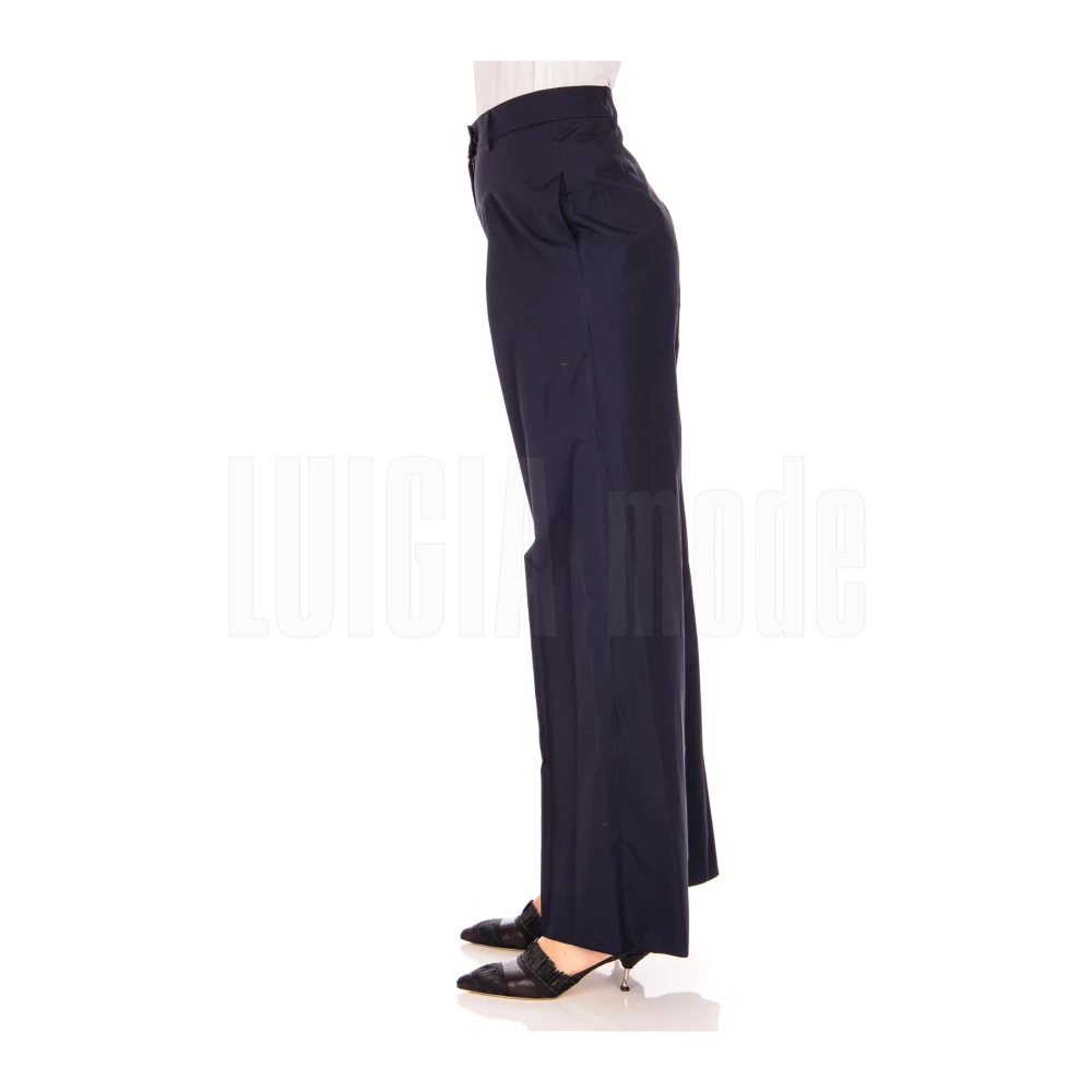 Max Mara Lange Broek Blue Dames