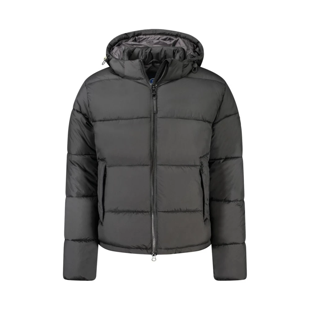 North Sails Men's Black Winter Jackets,, Polyester Jacket Extra Large
