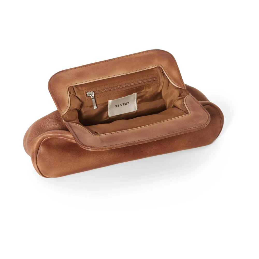 Gestuz Geëtste Clutch Tas Brown Dames