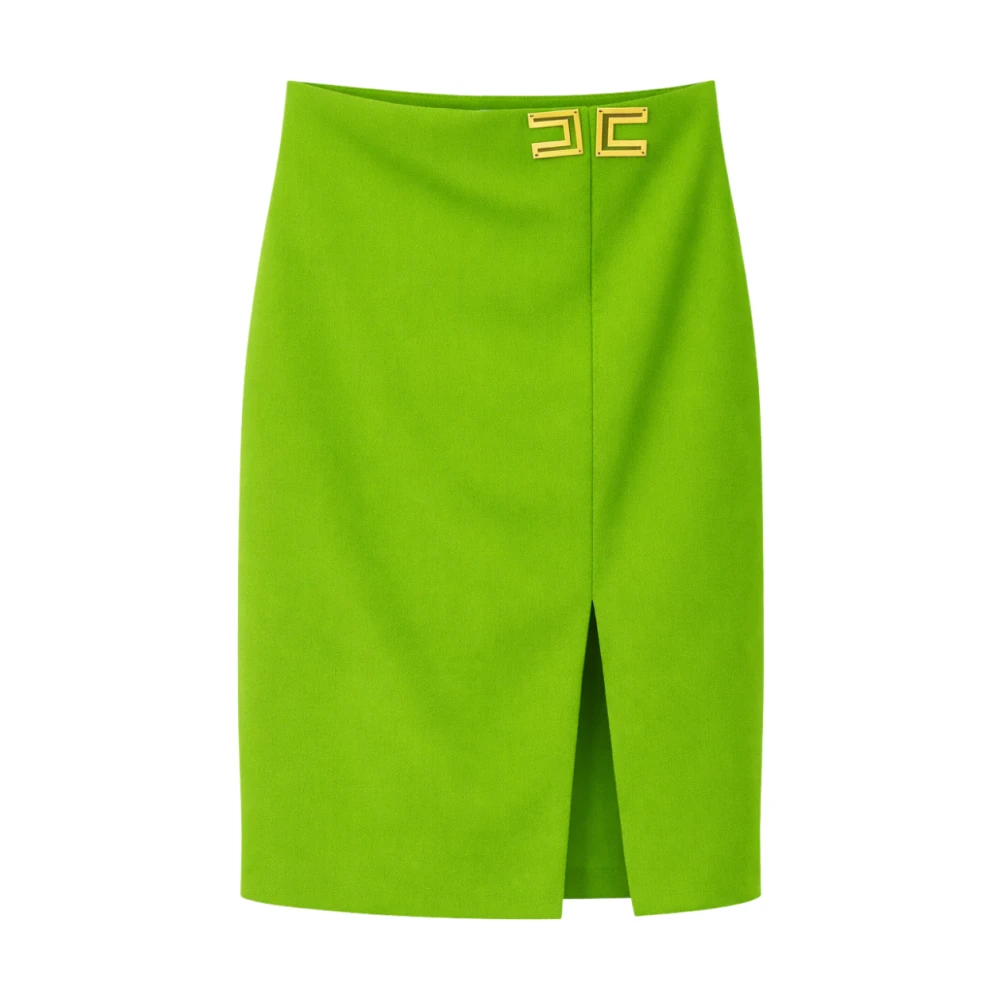 Elisabetta Franchi Women's Green Midi Pencil Skirt - Pencil Skirts - Xl - Skirts