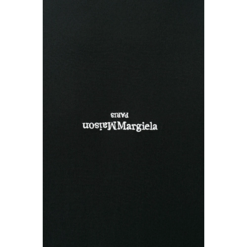 Maison Margiela Zwart Logo T-shirt Black Heren