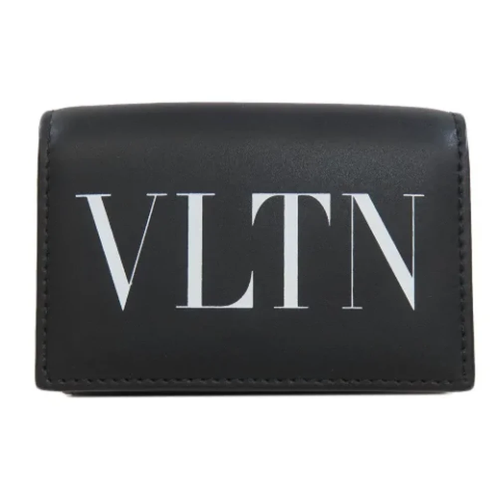 Valentino Vintage Pre-owned Leather wallets Black Dames