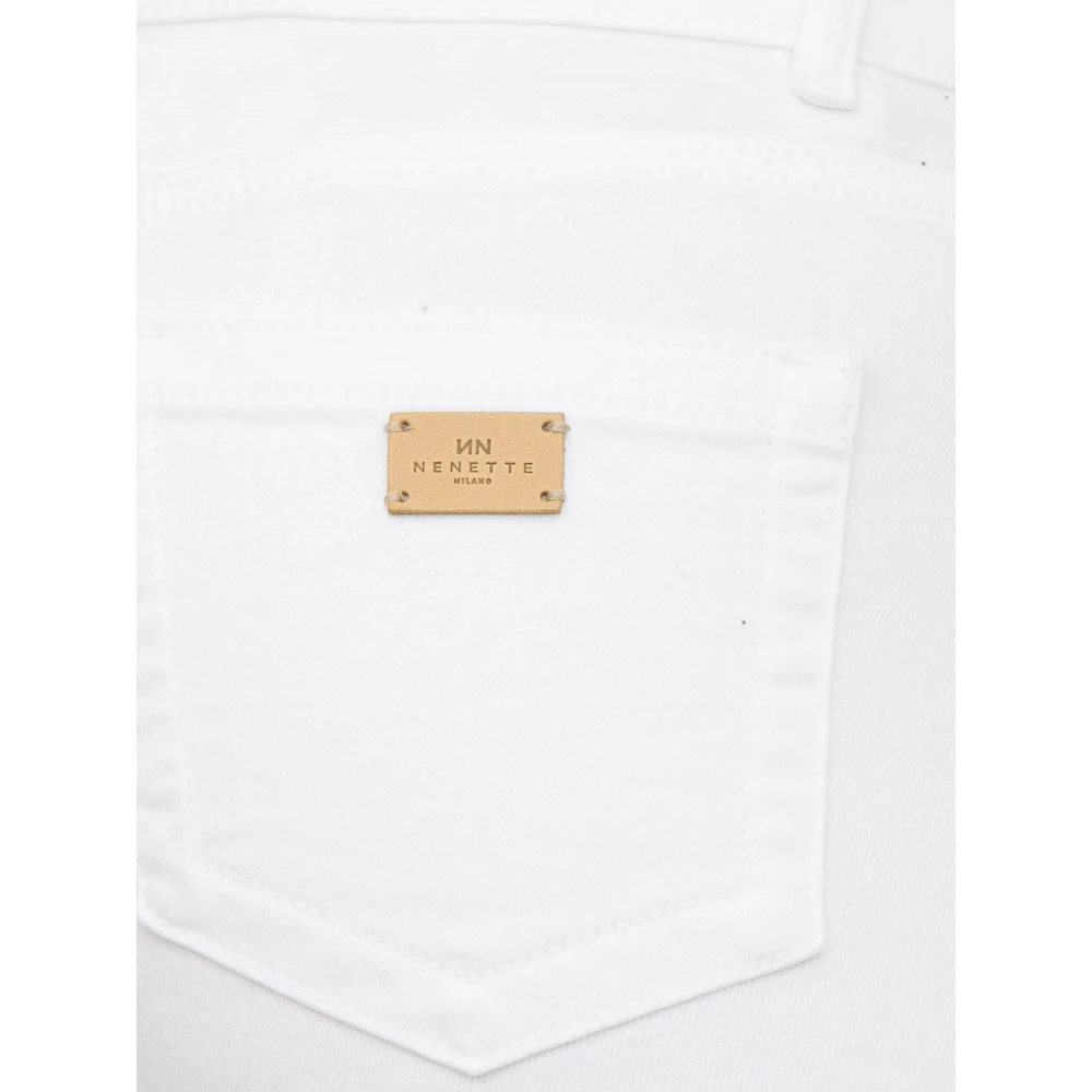 Nenette Witte Bull Tinto Trombetta Broek White Dames