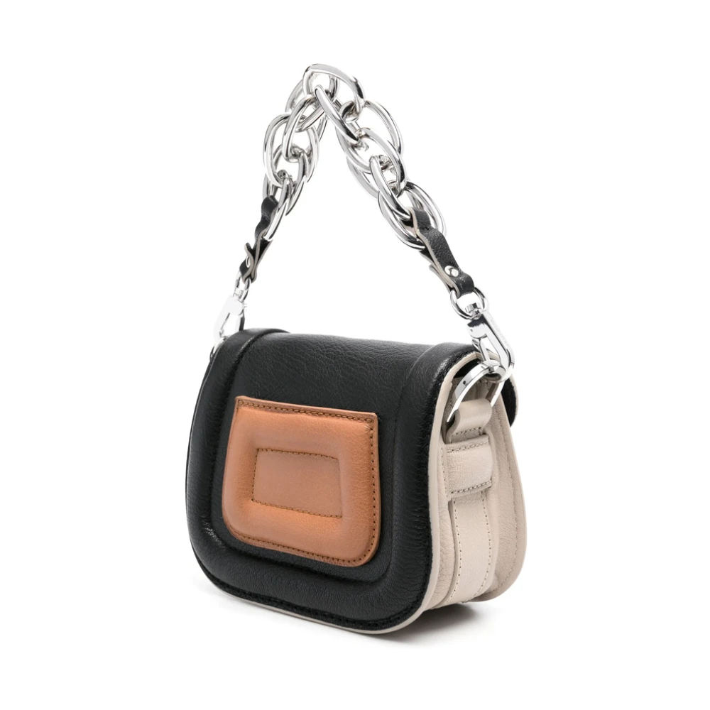 Pierre Hardy Taupe Foldover Ketting-Link Schoudertas Multicolor Dames