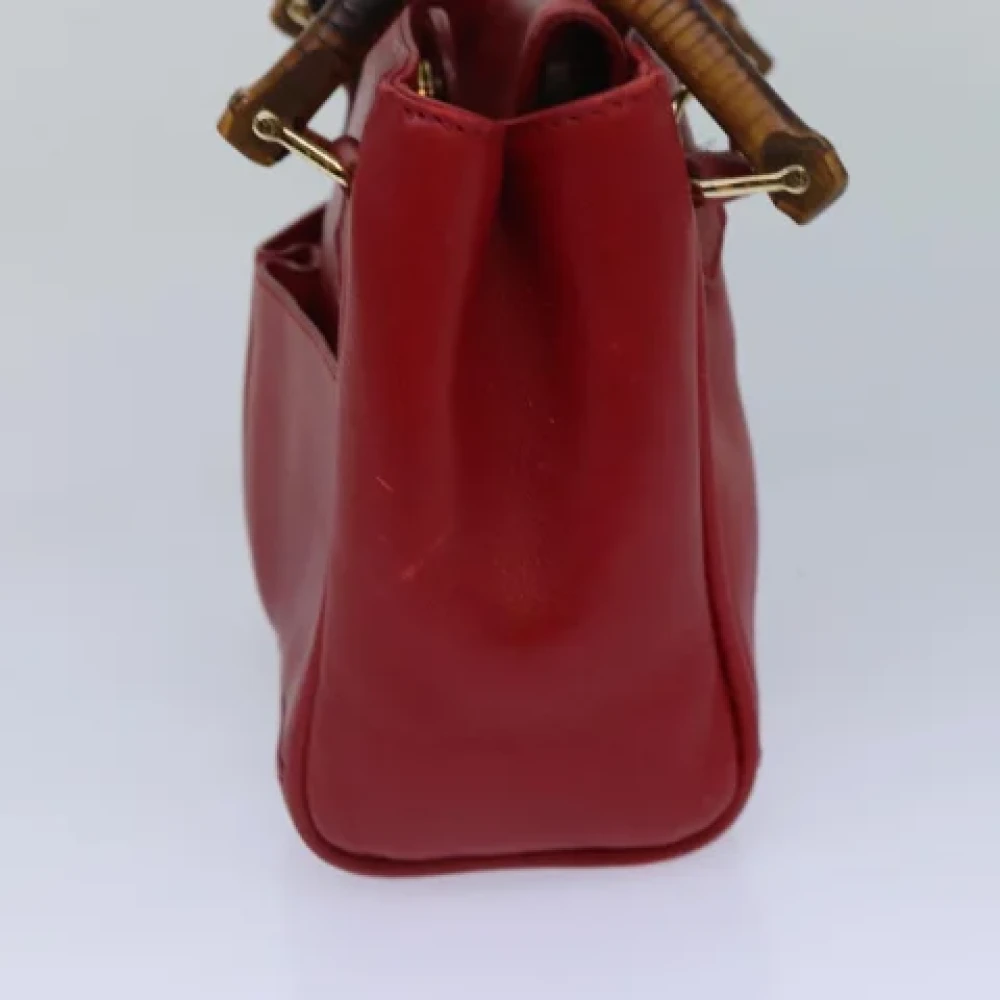 Gucci Vintage Pre-owned Leather handbags Red Dames
