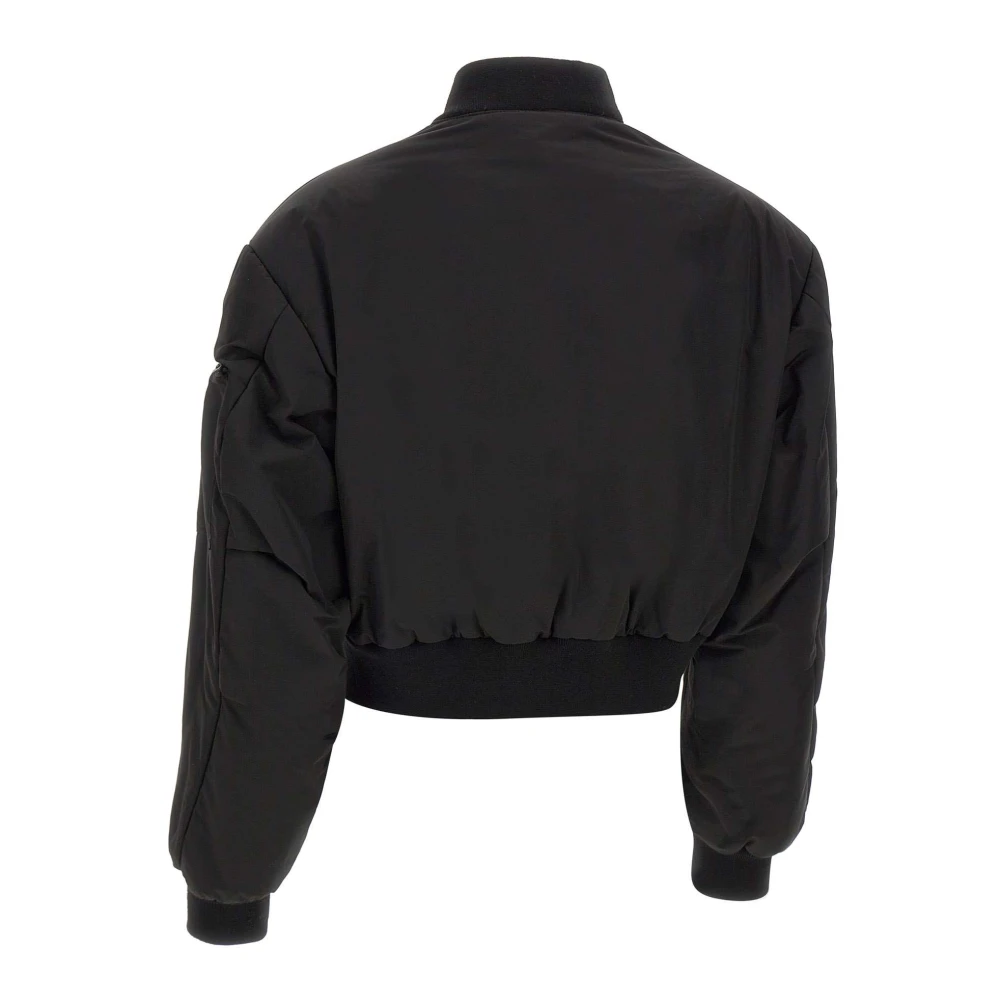 Hevo Zwarte Bomberjack met College Kraag Black Dames