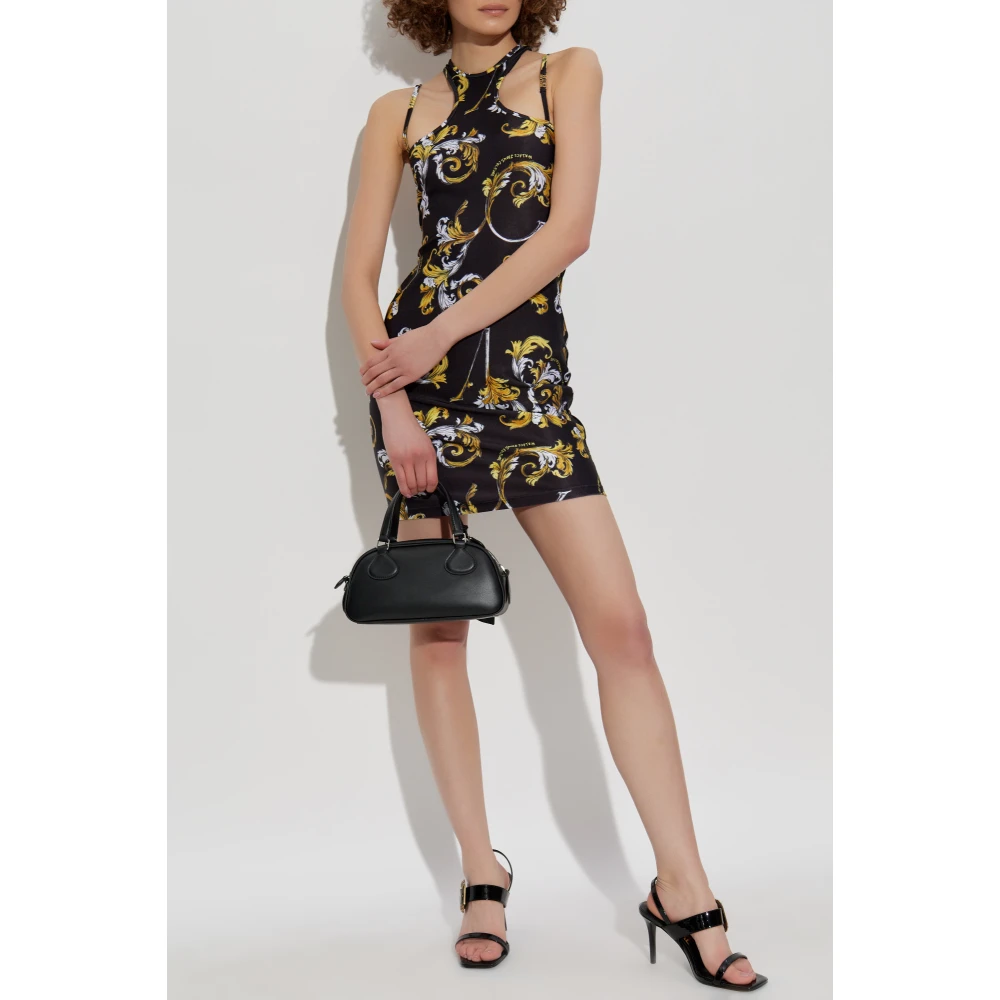 Versace Jeans Couture Jurk met Barocco-print Black Dames