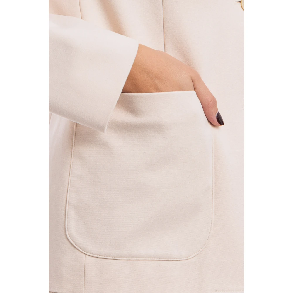 Seventy Twee-knoops jas White Dames