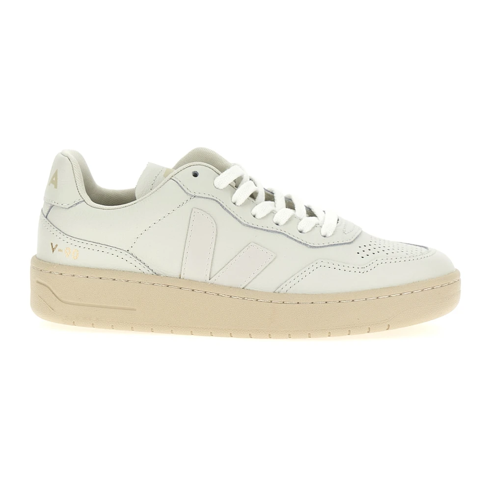 Veja Women's White Sneakers, 11 Uk, V-90 Leather Trainers