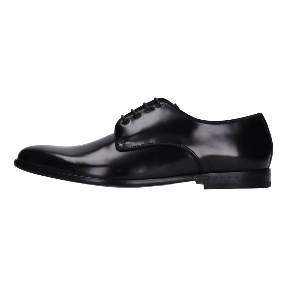 Dolce & Gabbana Homme Noir - Chaussures Derby En Cuir De Veau - Chaussures - Taille: 40 Eu
