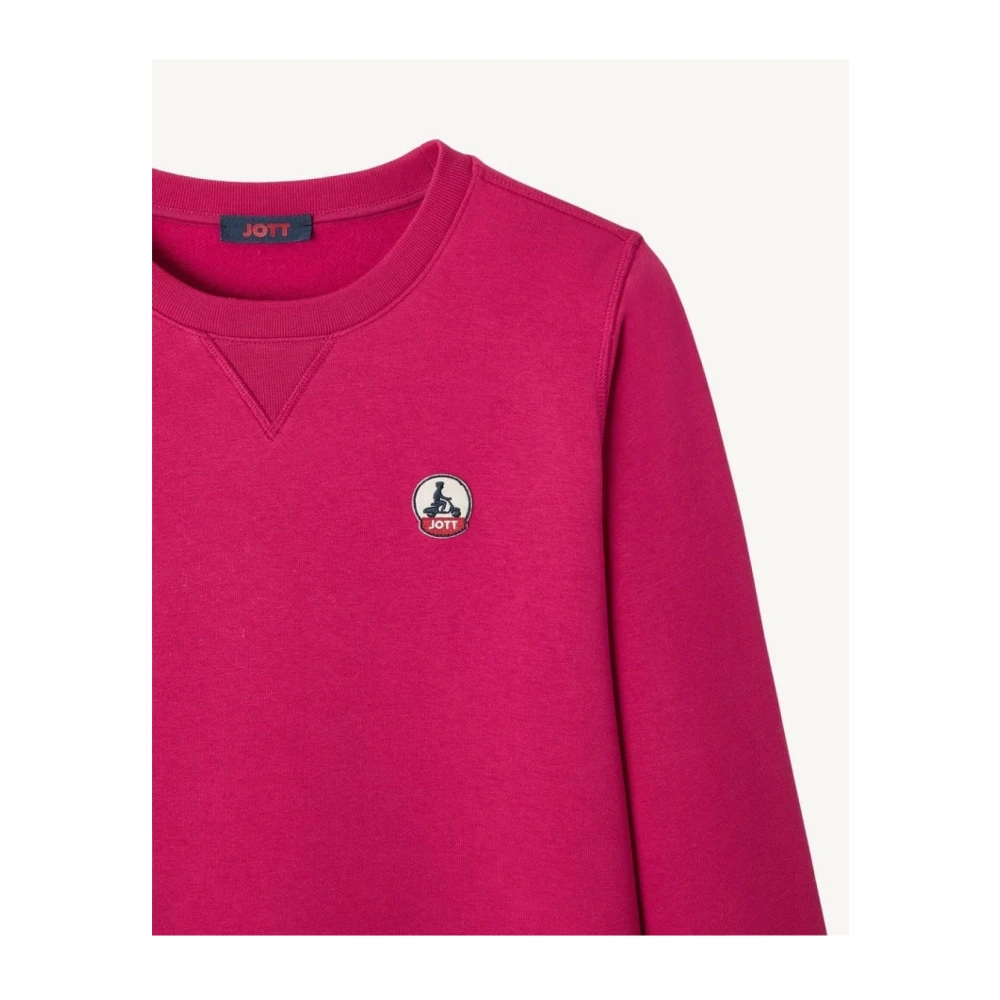 Jott Organische Katoenen Sweater Roses Stijl Pink Dames