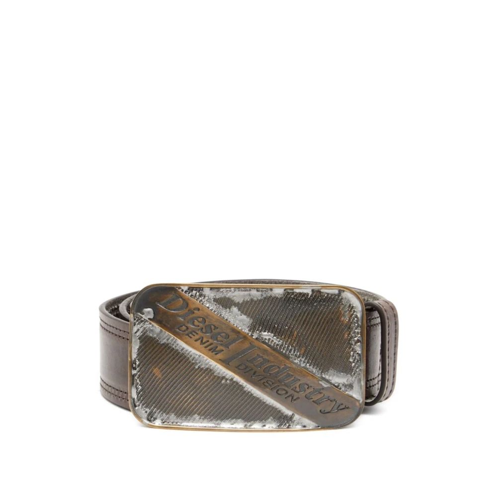 Diesel Men's Gray Belts - Belts - 85 Cm - Accessories