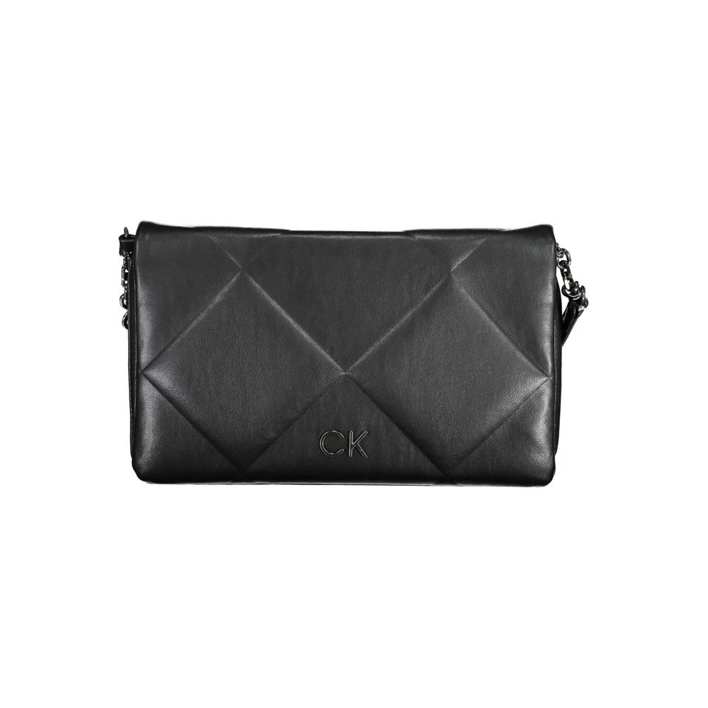 Calvin Klein Women's Black Polyester Handbag With Adjustable Strap