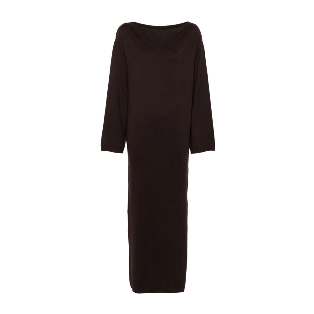 Birgitte Herskind Bordeaux Gebreide Off-Shoulder Maxi Jurk Brown Dames