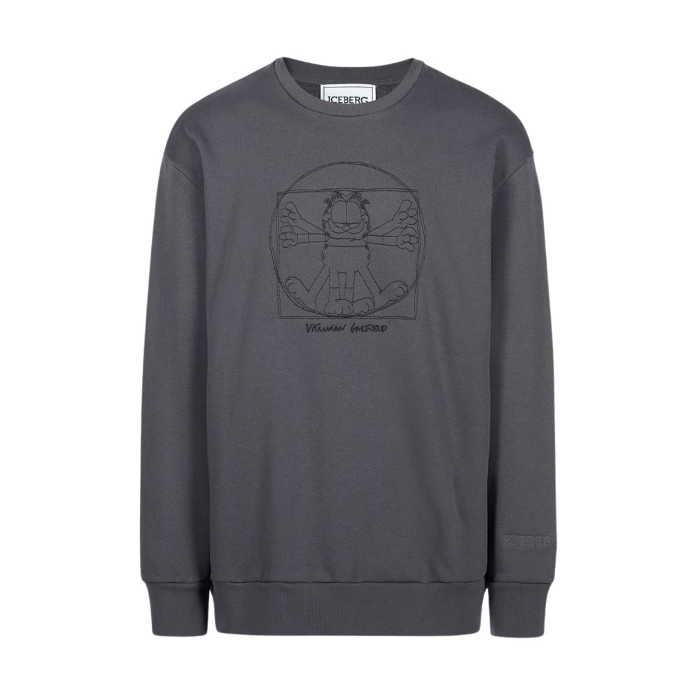 Iceberg Antraciet over-fit sweatshirt Gray Heren