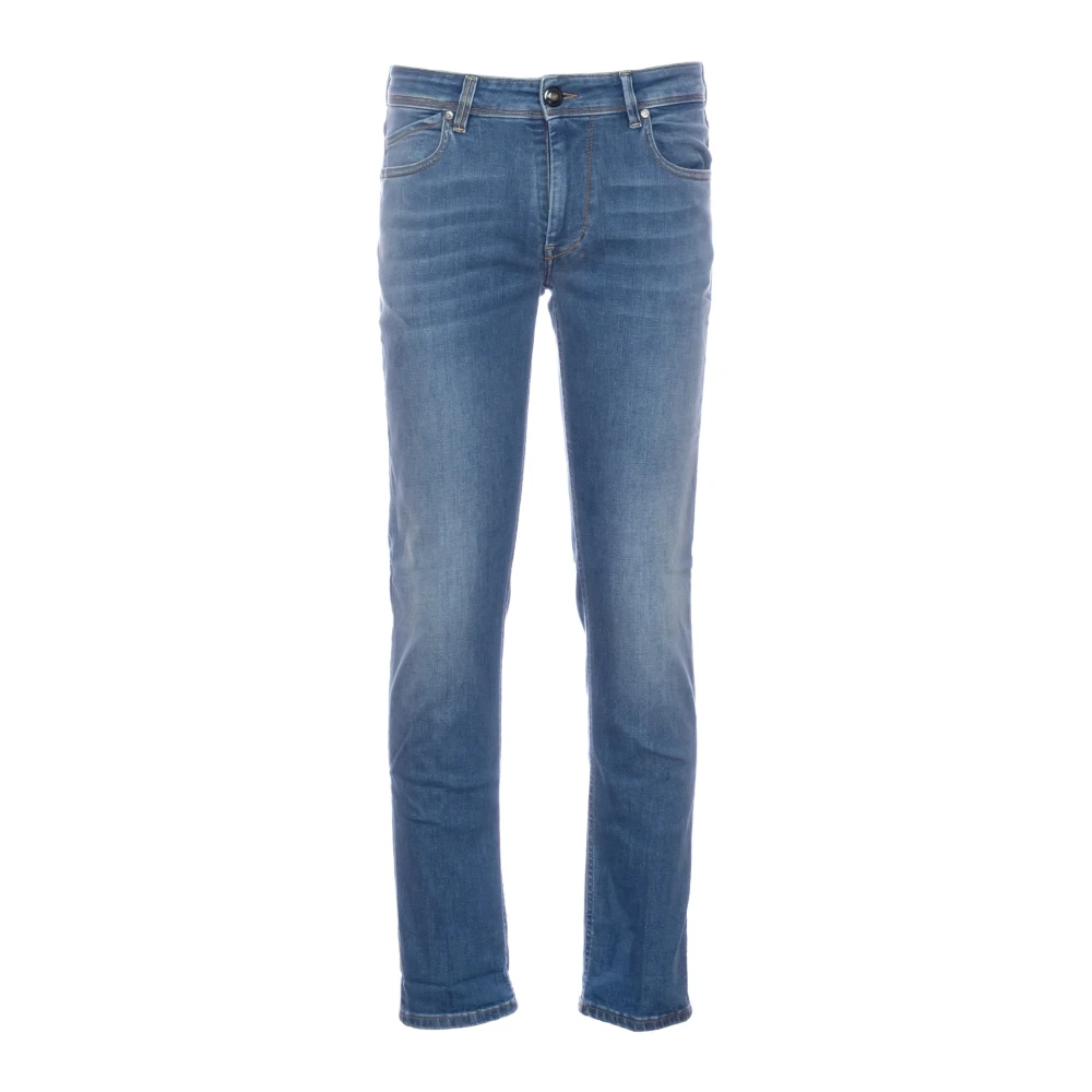 Re-Hash Blauwe Denim 5-Pocket Jeans Blue Heren