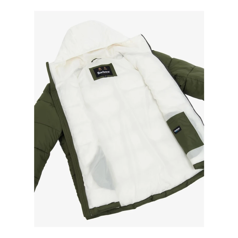 Barbour Bos Gewatteerde Jas Rits Logo Green Heren