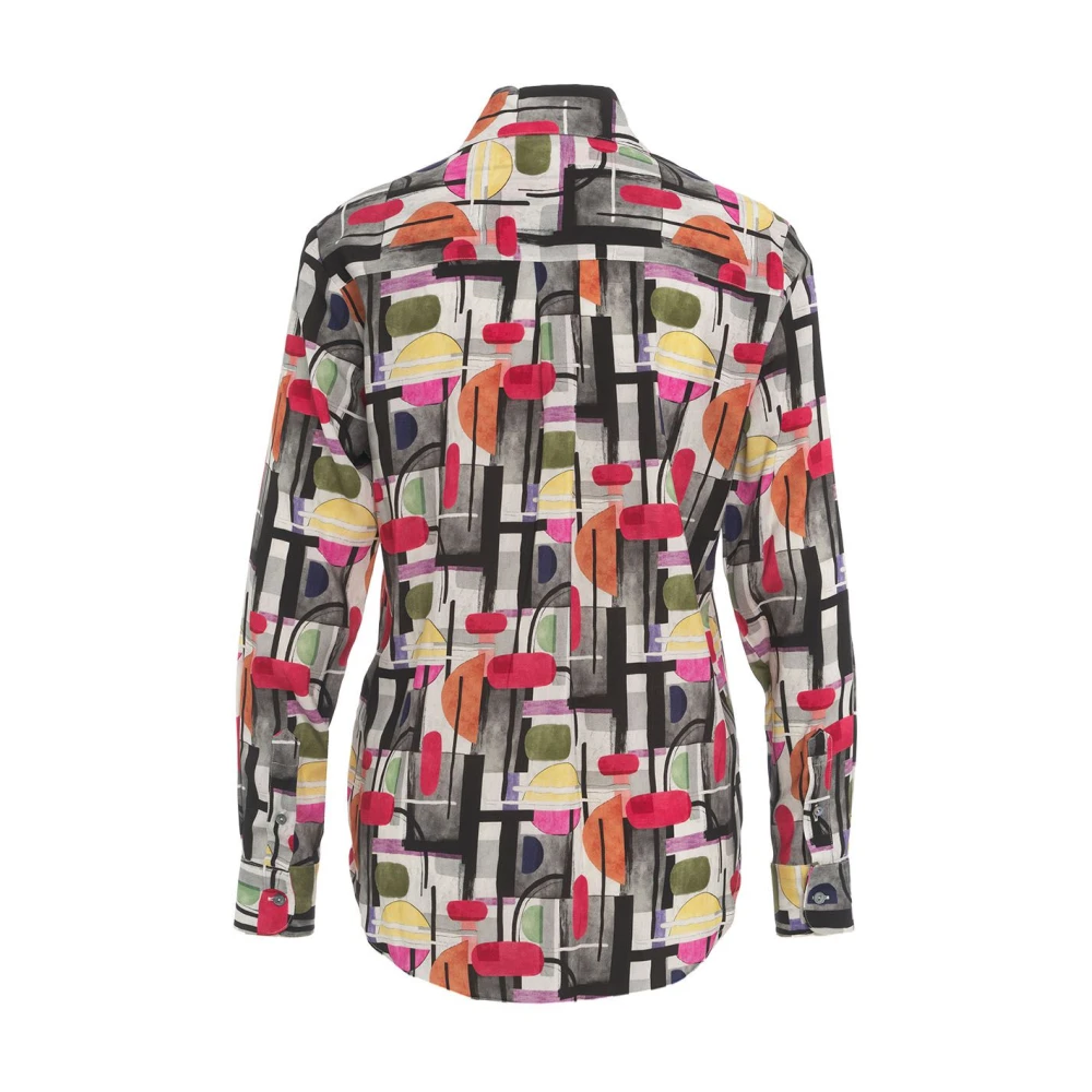 Himon's Retro Print Multi-Coloured Blouse Multicolor Dames