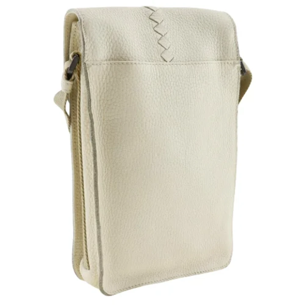Bottega Veneta Vintage Pre-owned Leather crossbody-bags White Dames