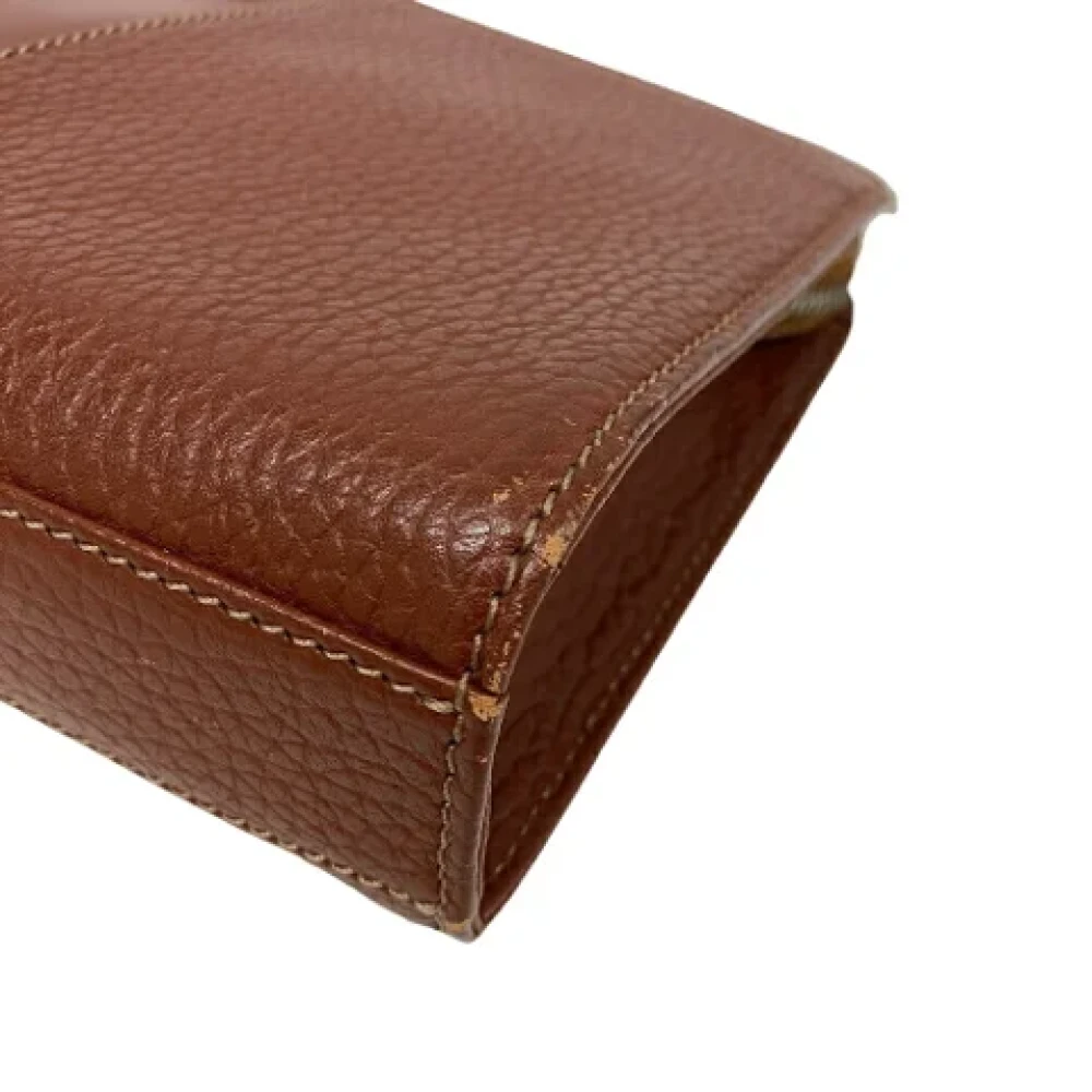 Burberry Vintage Pre-owned Leather clutches Brown Dames