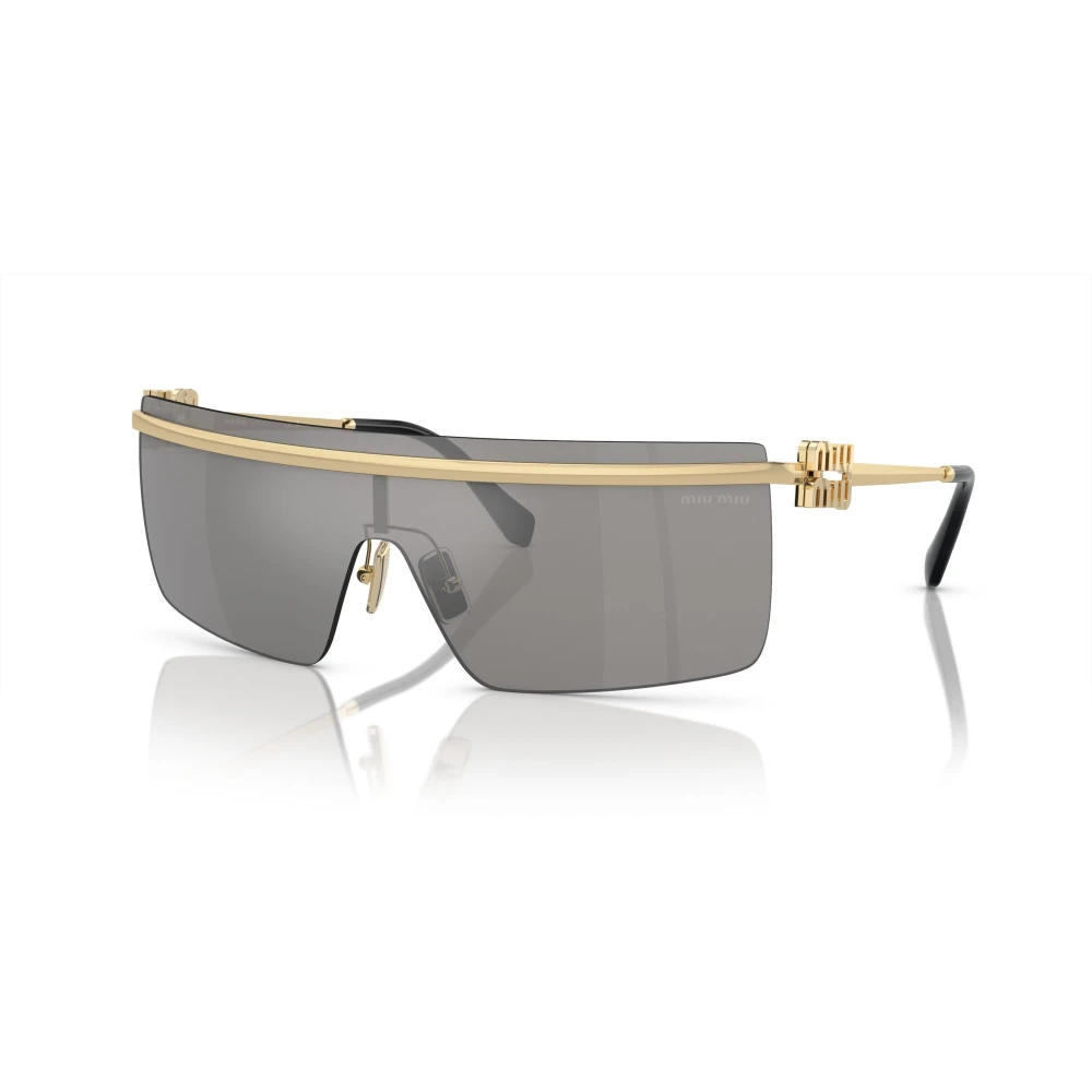 Miu Miu Women's Yellow Sunglasses,, Gold Grey Sunglasses Medium