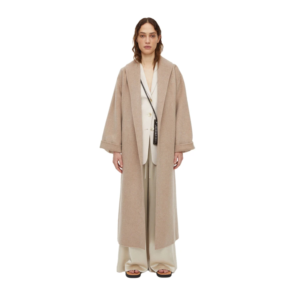 By Malene Birger Tie-Knot Wollen Jas By Herenne Birger Beige Dames