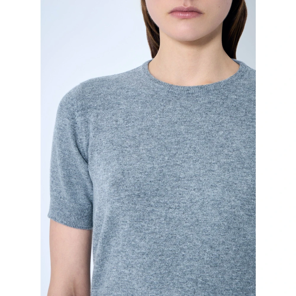 Maison Margiela Gebreide wollen trui met ronde hals Gray Dames
