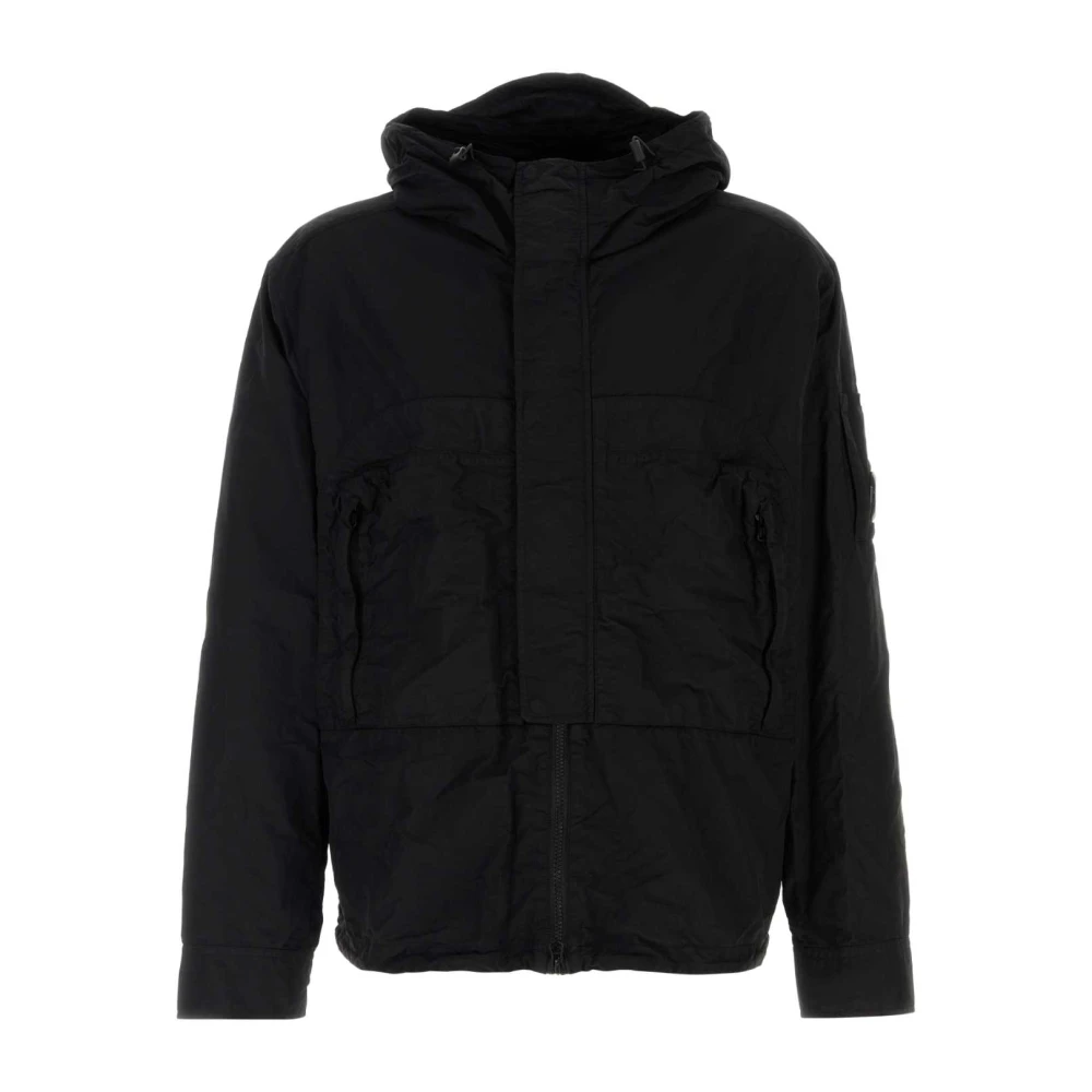 C.P. Company Stijlvolle Zwarte Nylonjas Black Heren
