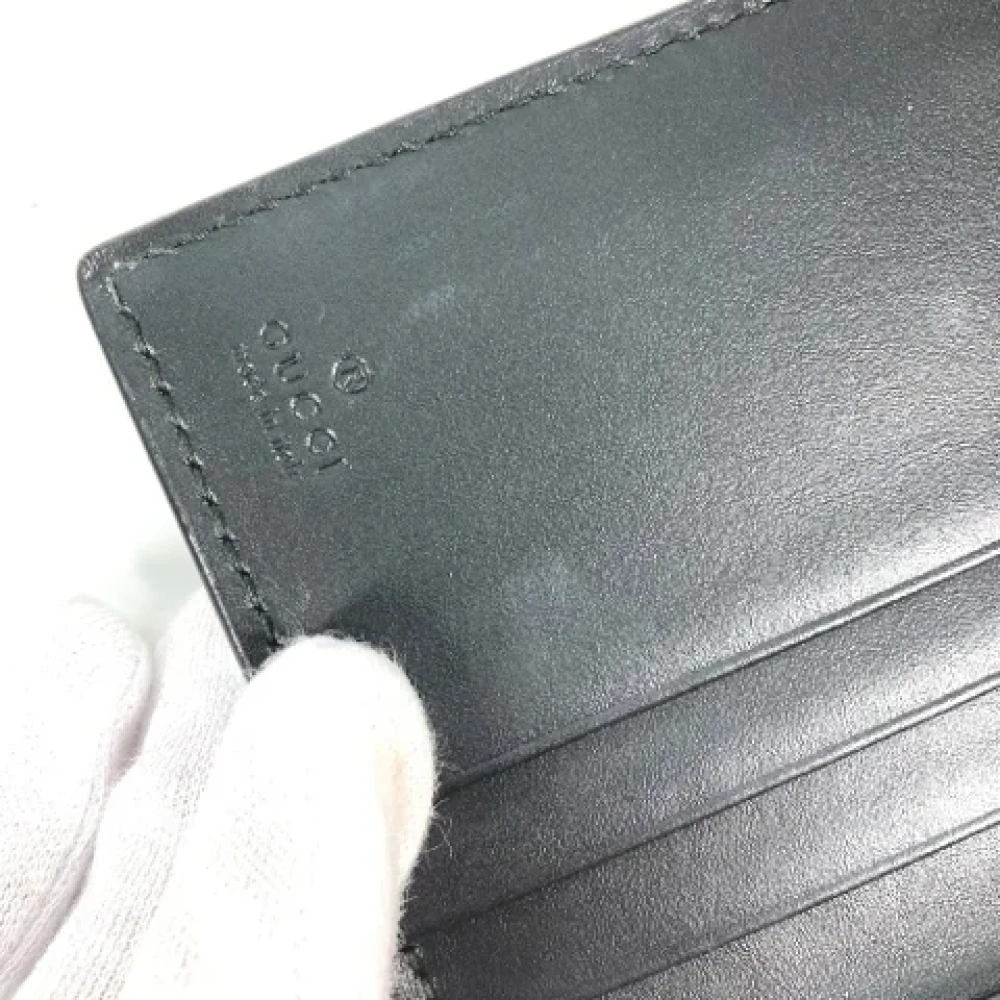 Gucci Vintage Pre-owned Leather wallets Black Dames