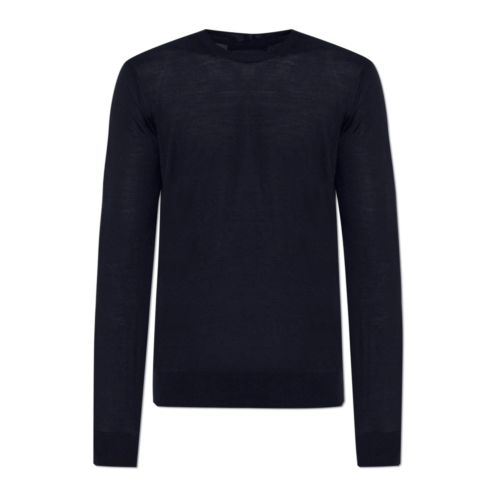 Giorgio Armani Men's Blue Thin Wool Sweater
