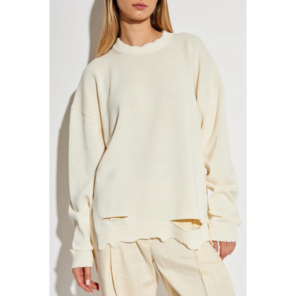 Helmut Lang Versleten trui Beige Dames